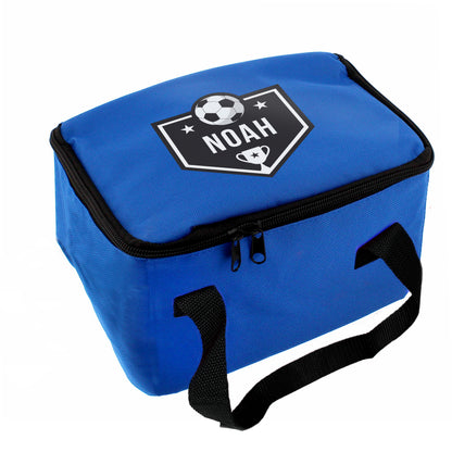 Personalised Football Blue Lunch Bag - image 5