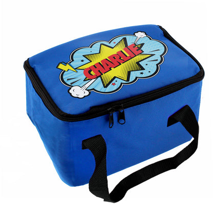 Personalised Superhero Blue Lunch Bag - image 5