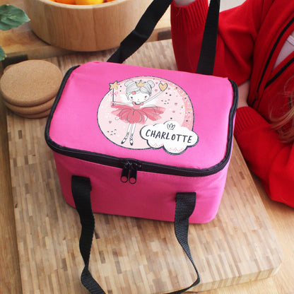 Personalised Princess Ballerina Pink Lunch Bag - image 2