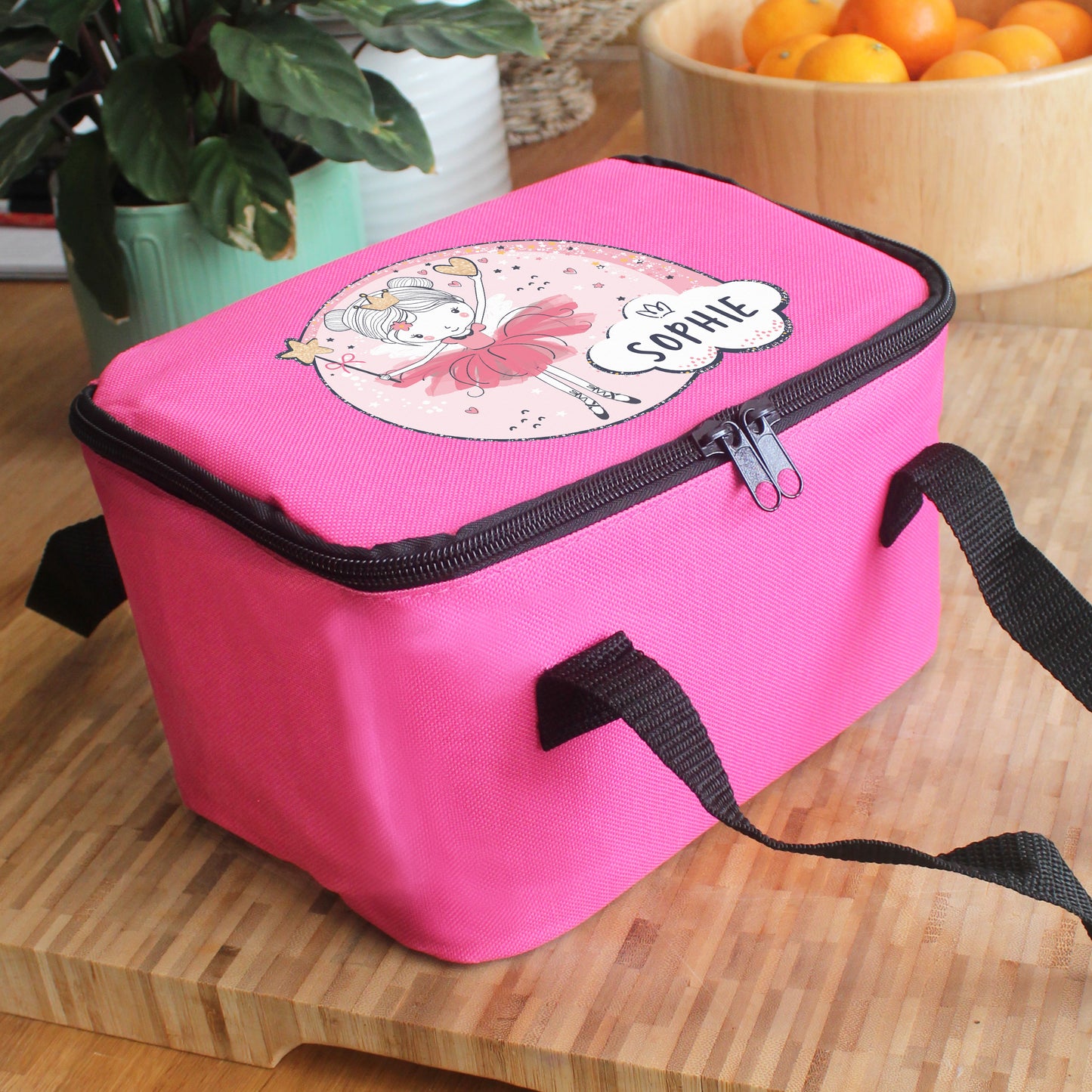 Personalised Princess Ballerina Pink Lunch Bag - image 4