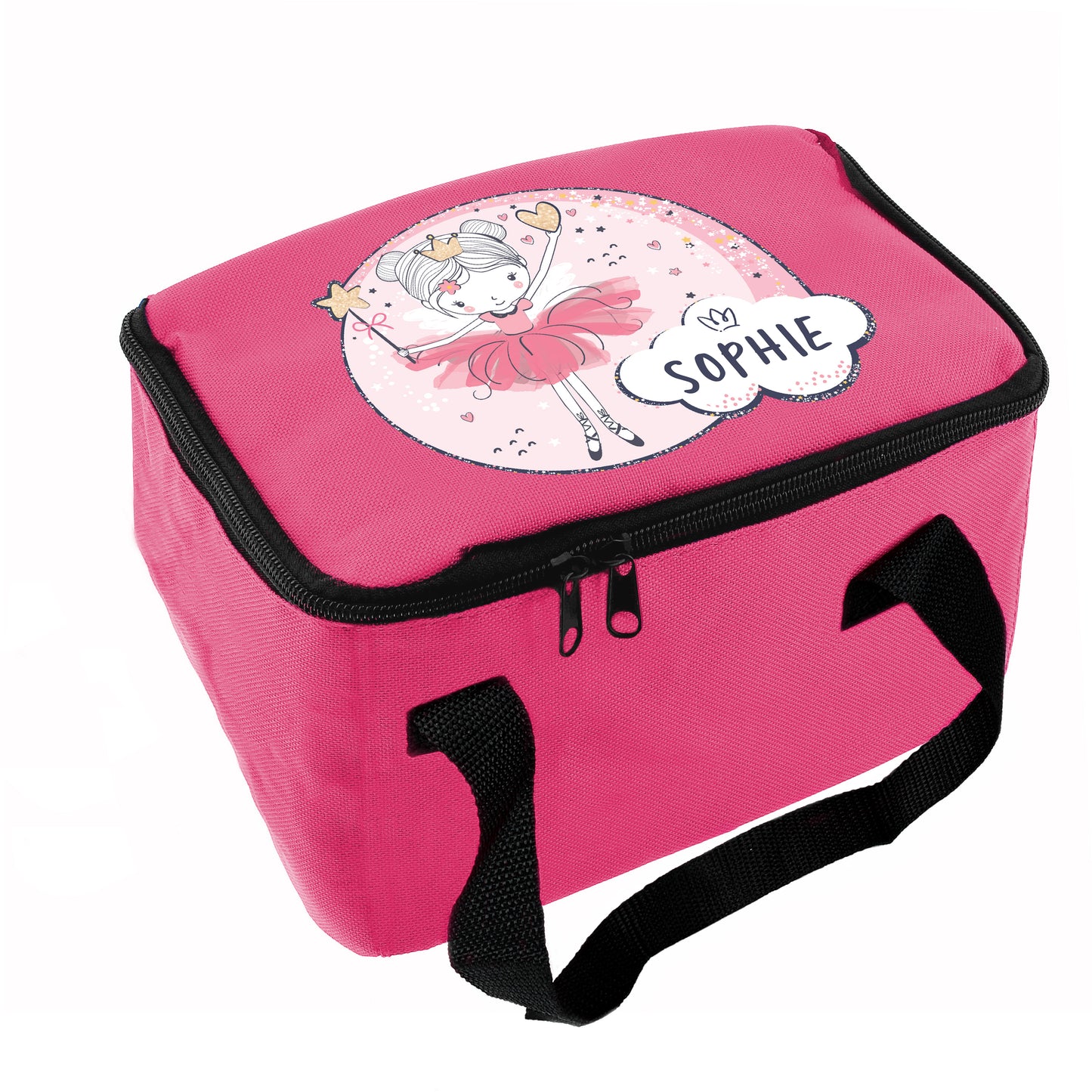 Personalised Princess Ballerina Pink Lunch Bag - image 5