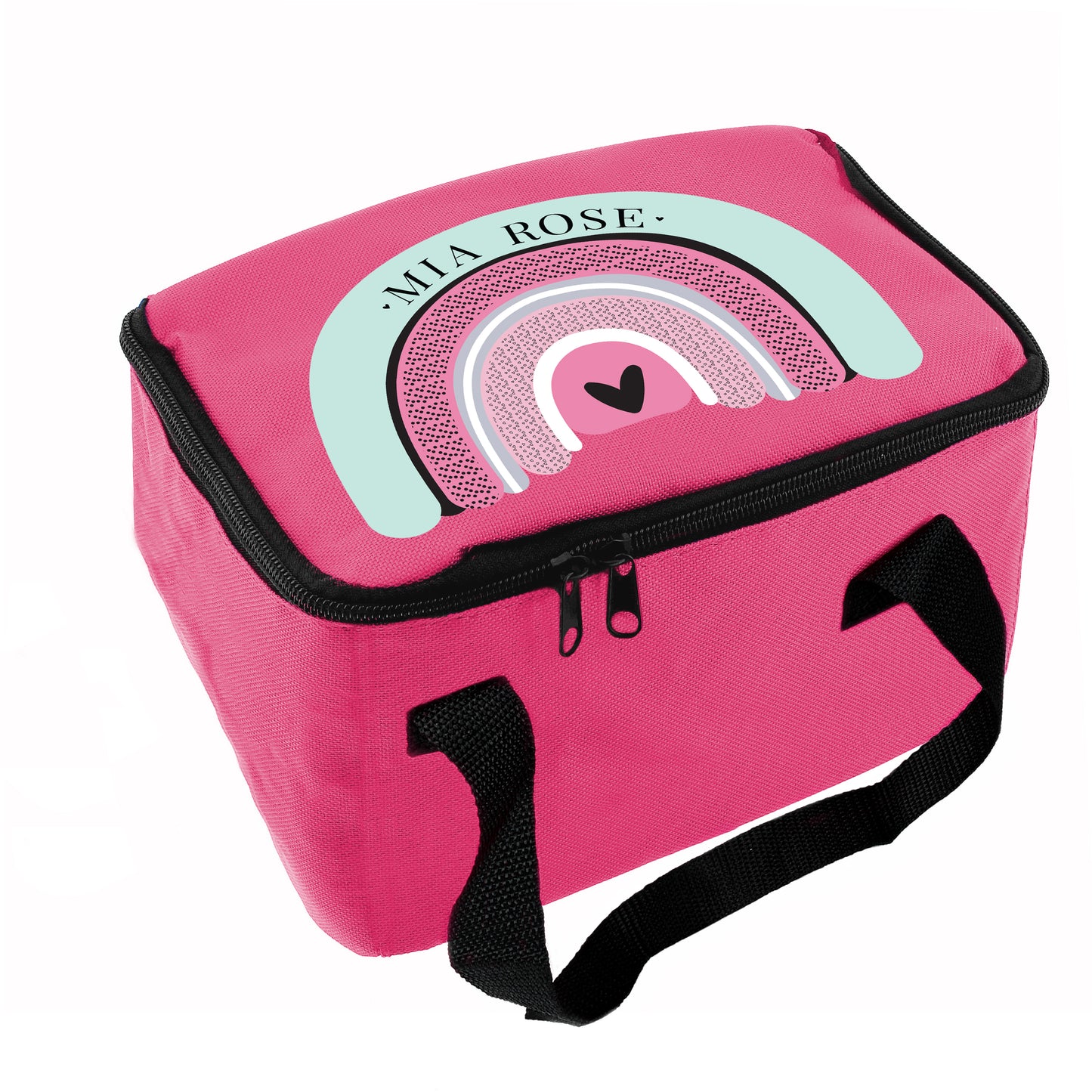 Personalised Rainbow Pink Lunch Bag - image 5