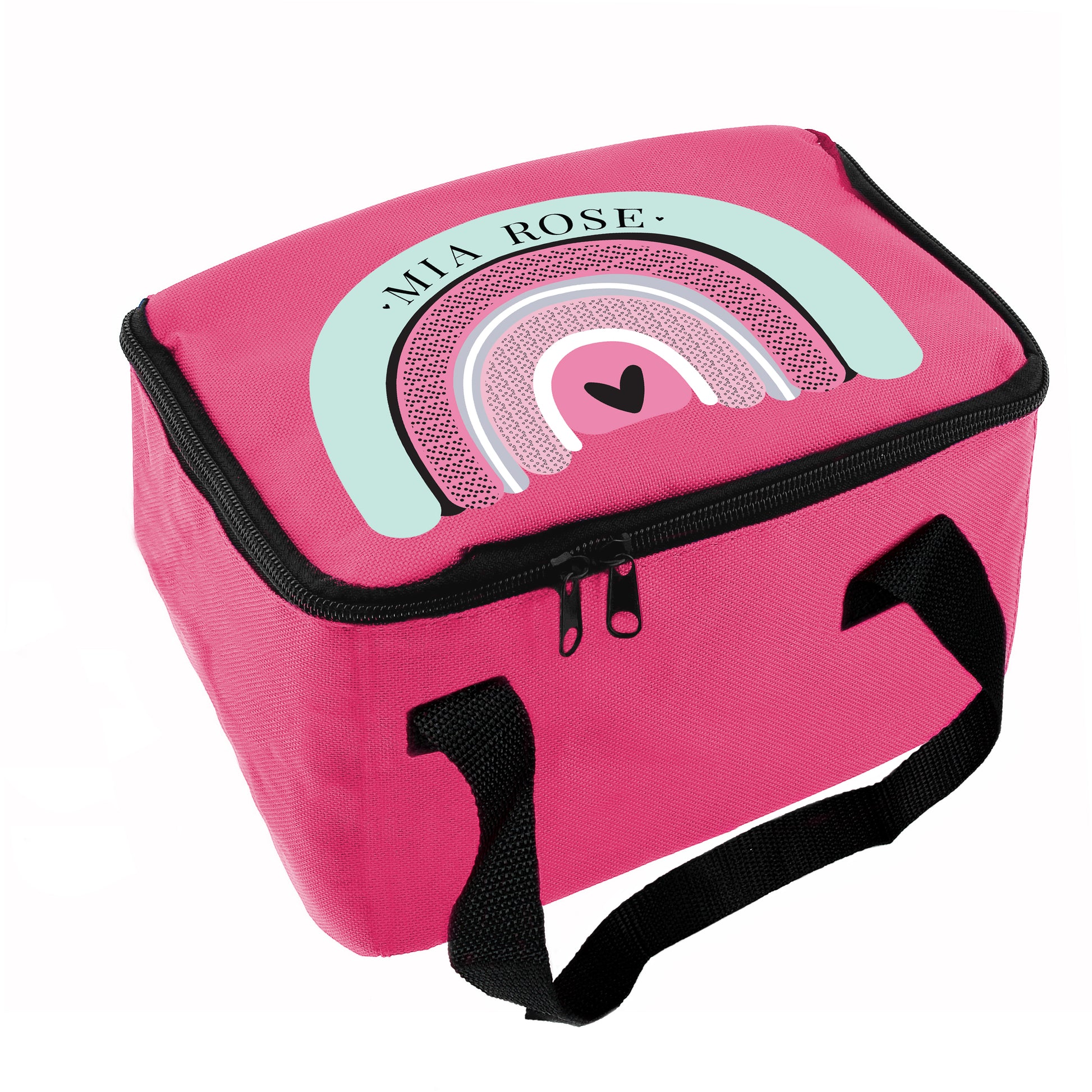 Personalised Rainbow Pink Lunch Bag - image 5