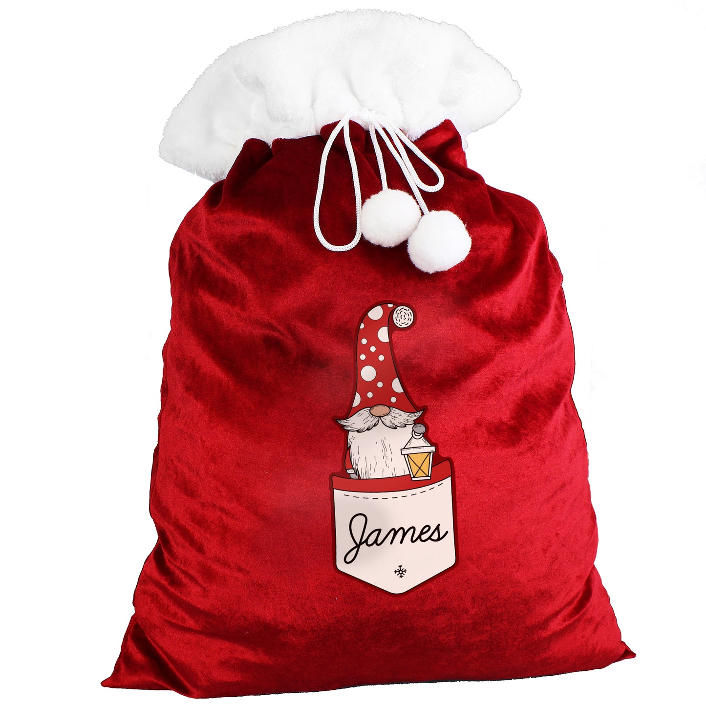 Personalised Gonk Family Red Christmas Sack - Male - image 5