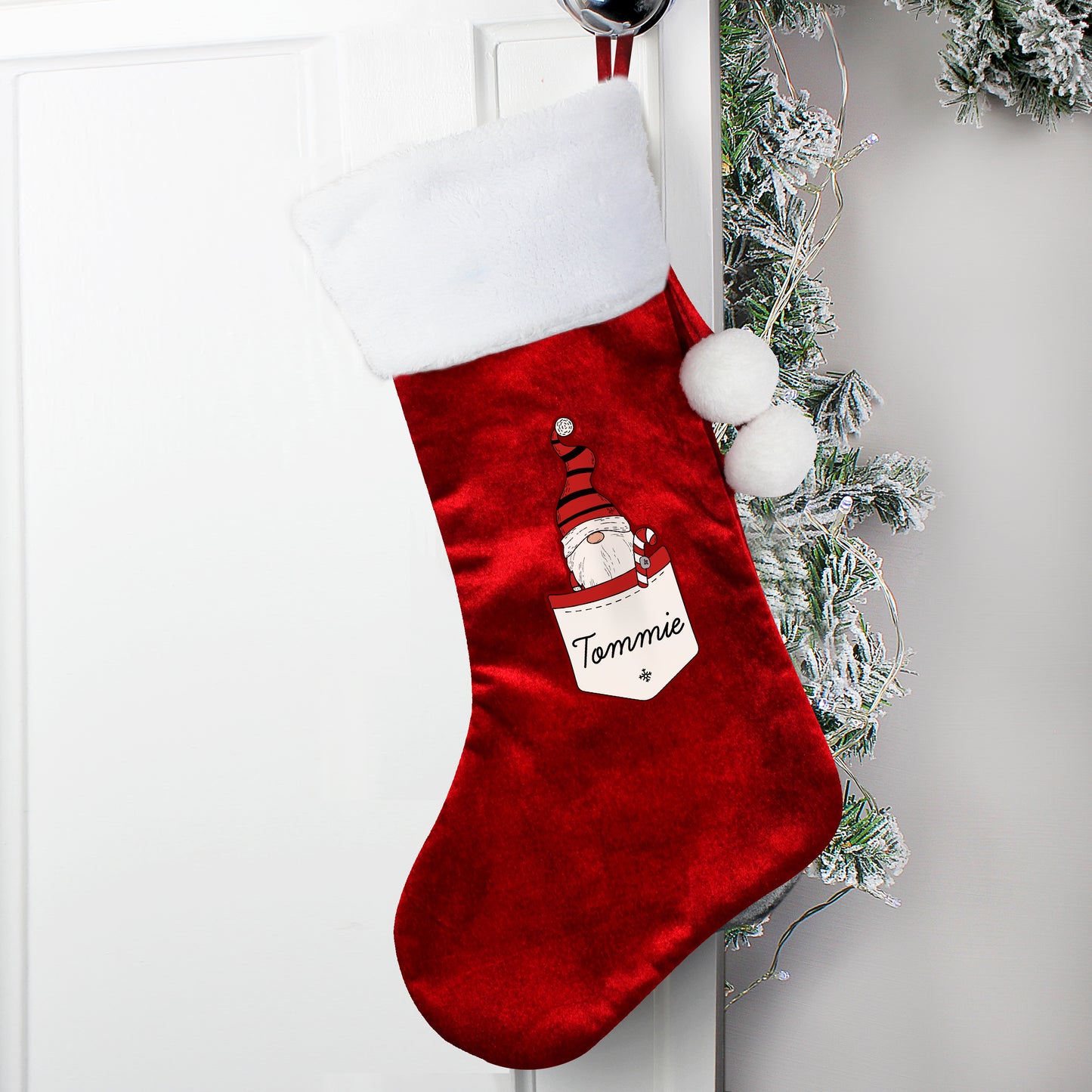 Personalised Gonk Family Red Christmas Stocking- Boy from Heartfelt Gifts