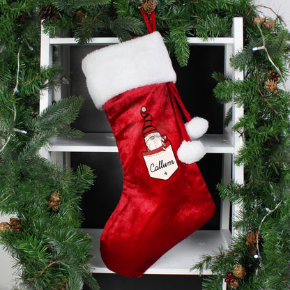 Personalised Gonk Family Red Christmas Stocking- Boy - image 2