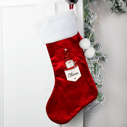 Personalised Gonk Family Red Christmas Stocking- Boy - image 3
