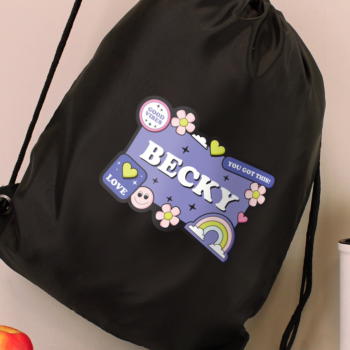 Personalised Good Vibes Black Kit Bag - image 3
