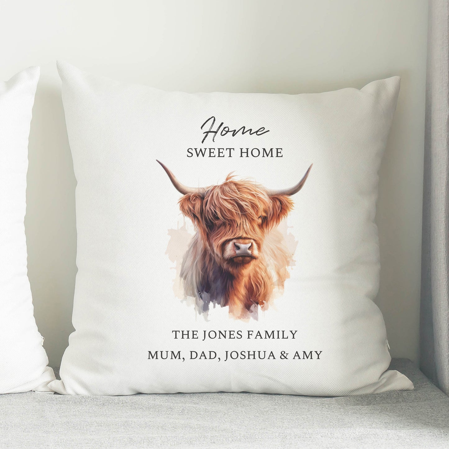 Personalised Large Highland Cow Cushion - image 2
