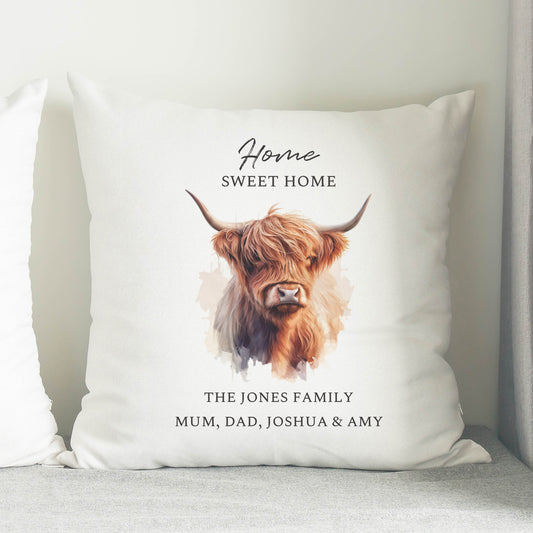 Personalised Large Highland Cow Cushion - image 2