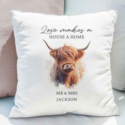 Personalised Large Highland Cow Cushion - image 3