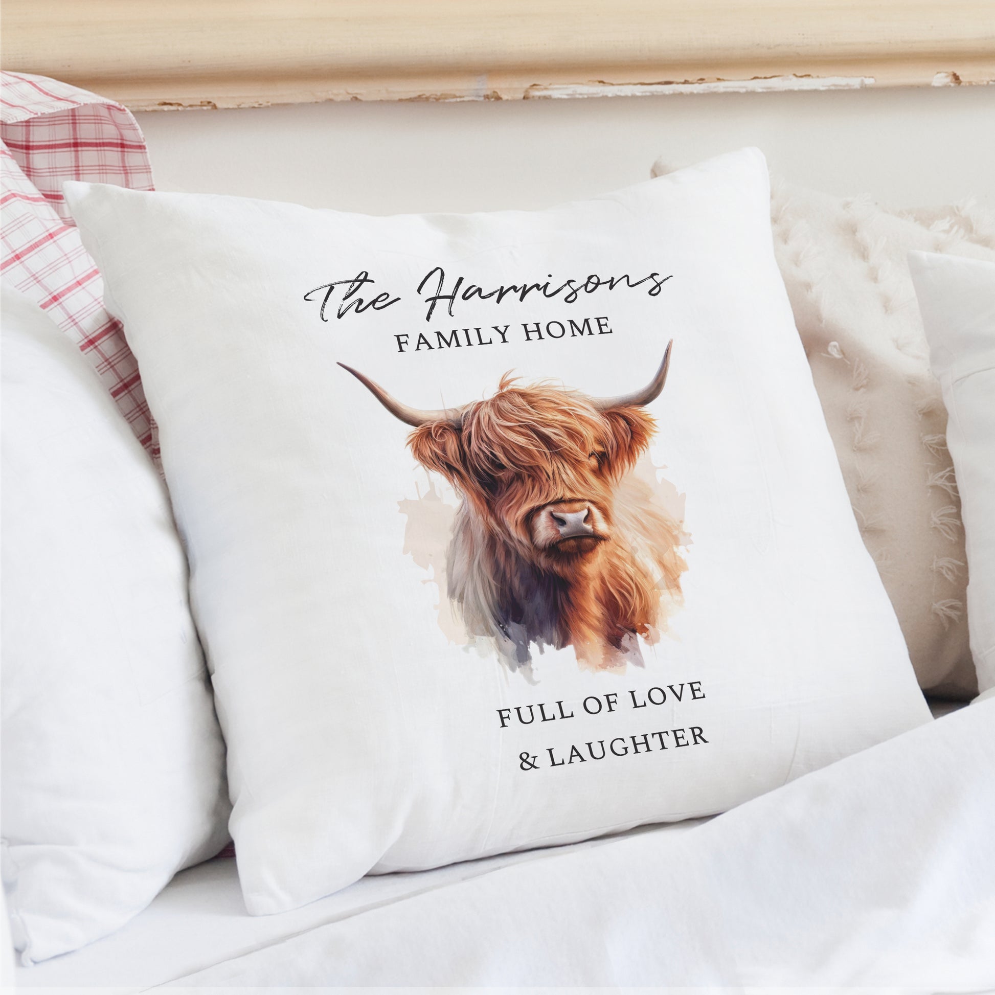 Personalised Large Highland Cow Cushion - image 4