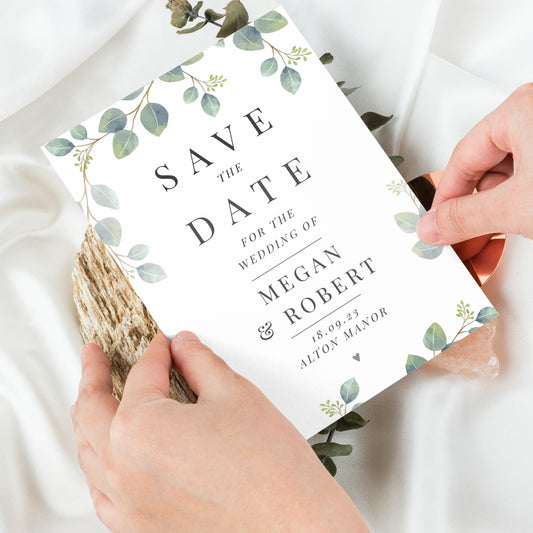 Personalised Botanical Wedding Save the Dates Pack of 36 from Heartfelt Gifts