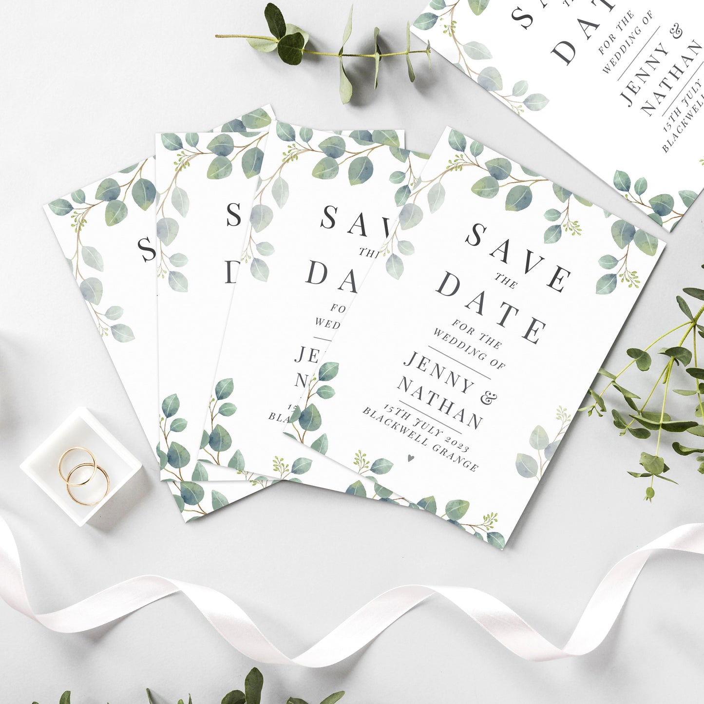 Personalised Botanical Wedding Save the Dates Pack of 36 - image 3