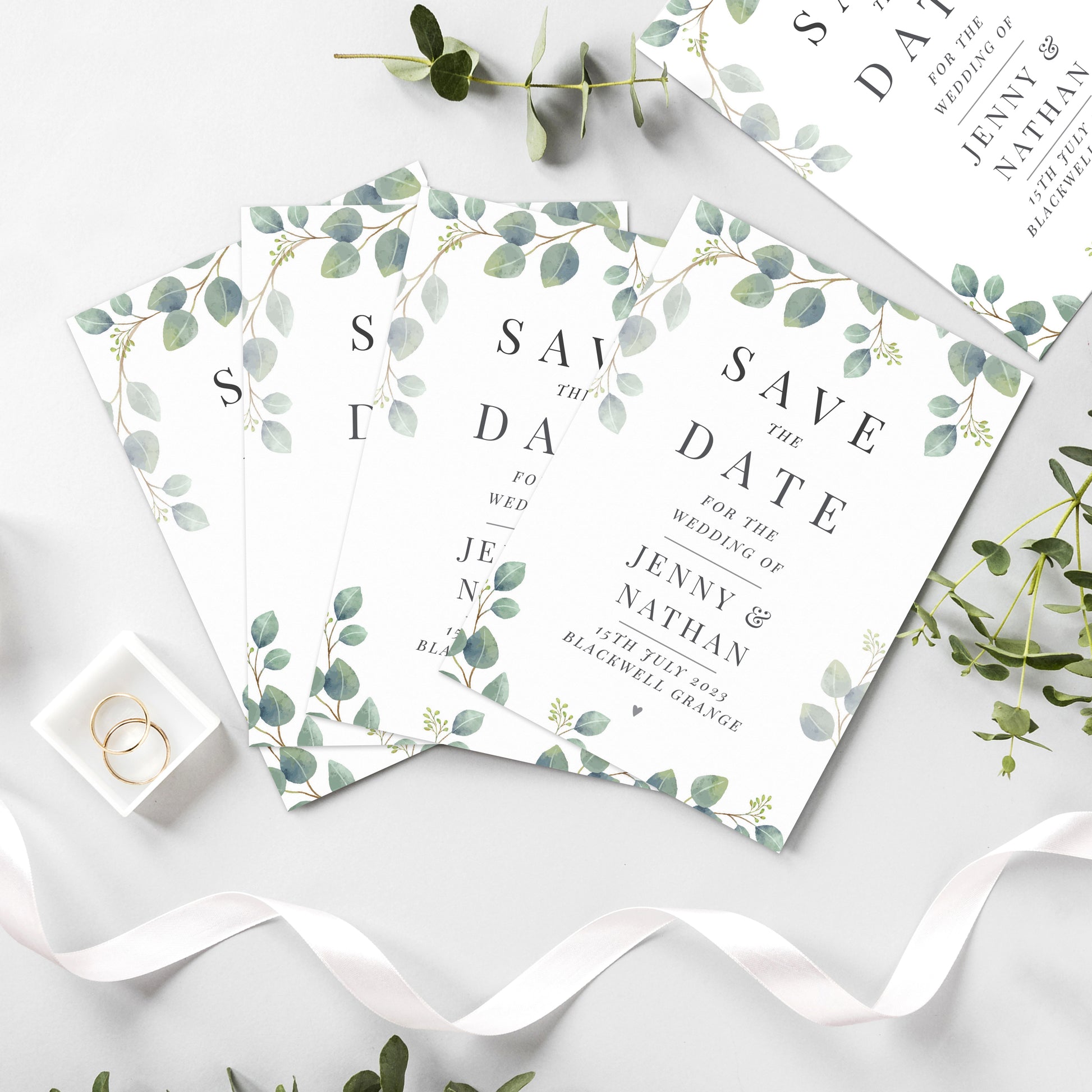 Personalised Botanical Wedding Save the Dates Pack of 36 - image 3