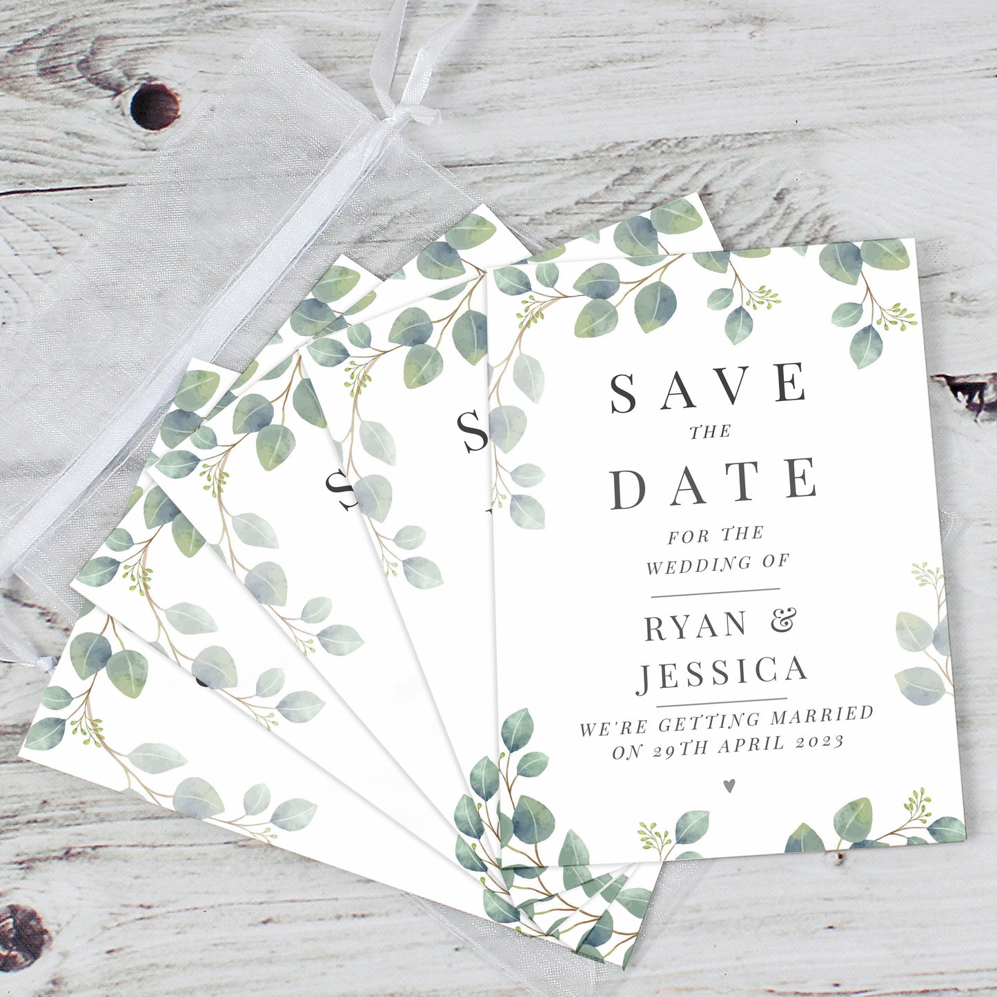 Personalised Botanical Wedding Save the Dates Pack of 36 - image 4