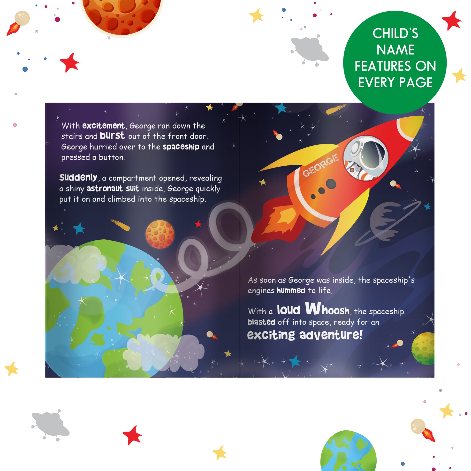 Personalised Space Story Book - image 9