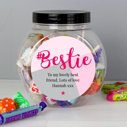 Personalised #Bestie Sweet Jar from Heartfelt Gifts