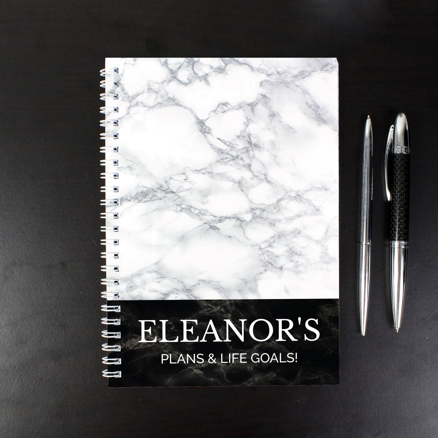 Personalised Marble Effect A5 Notebook - image 4
