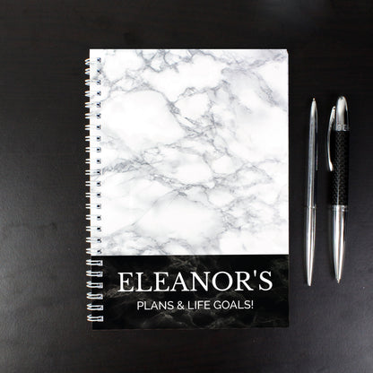 Personalised Marble Effect A5 Notebook - image 4