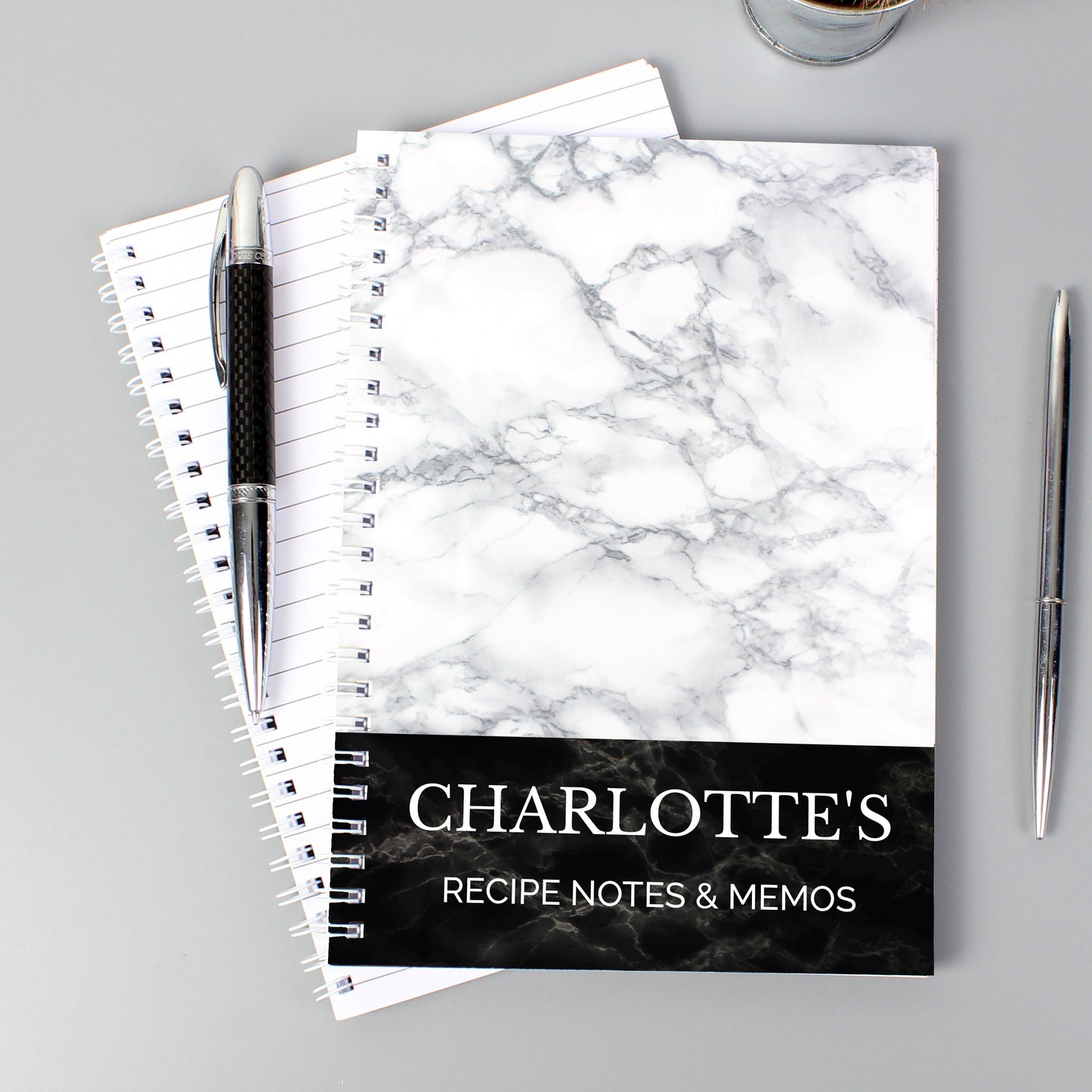 Personalised Marble Effect A5 Notebook - image 5