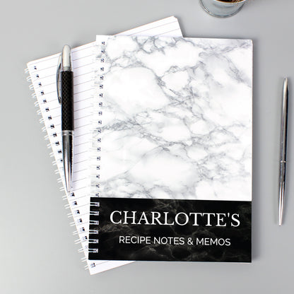 Personalised Marble Effect A5 Notebook - image 5