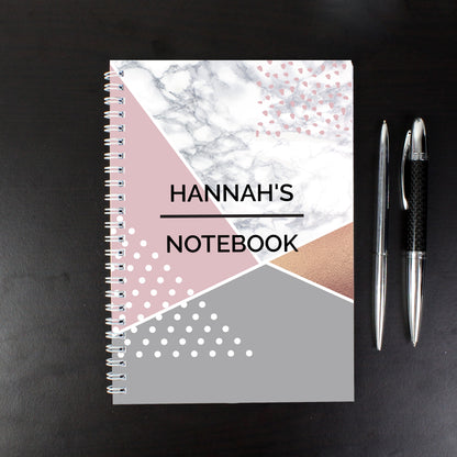 Personalised Geometric A5 Notebook from Heartfelt Gifts