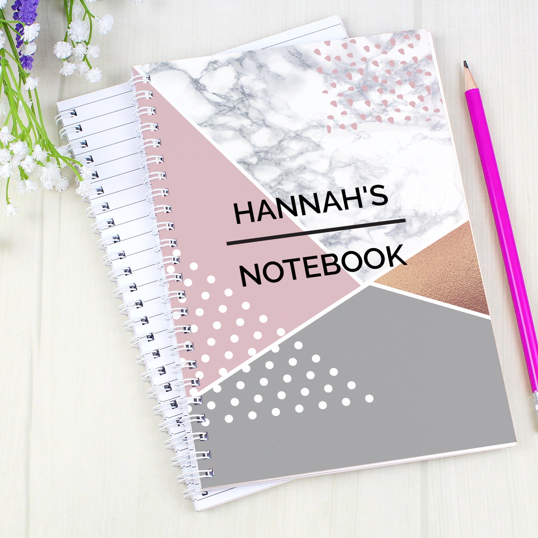 Personalised Geometric A5 Notebook - image 4