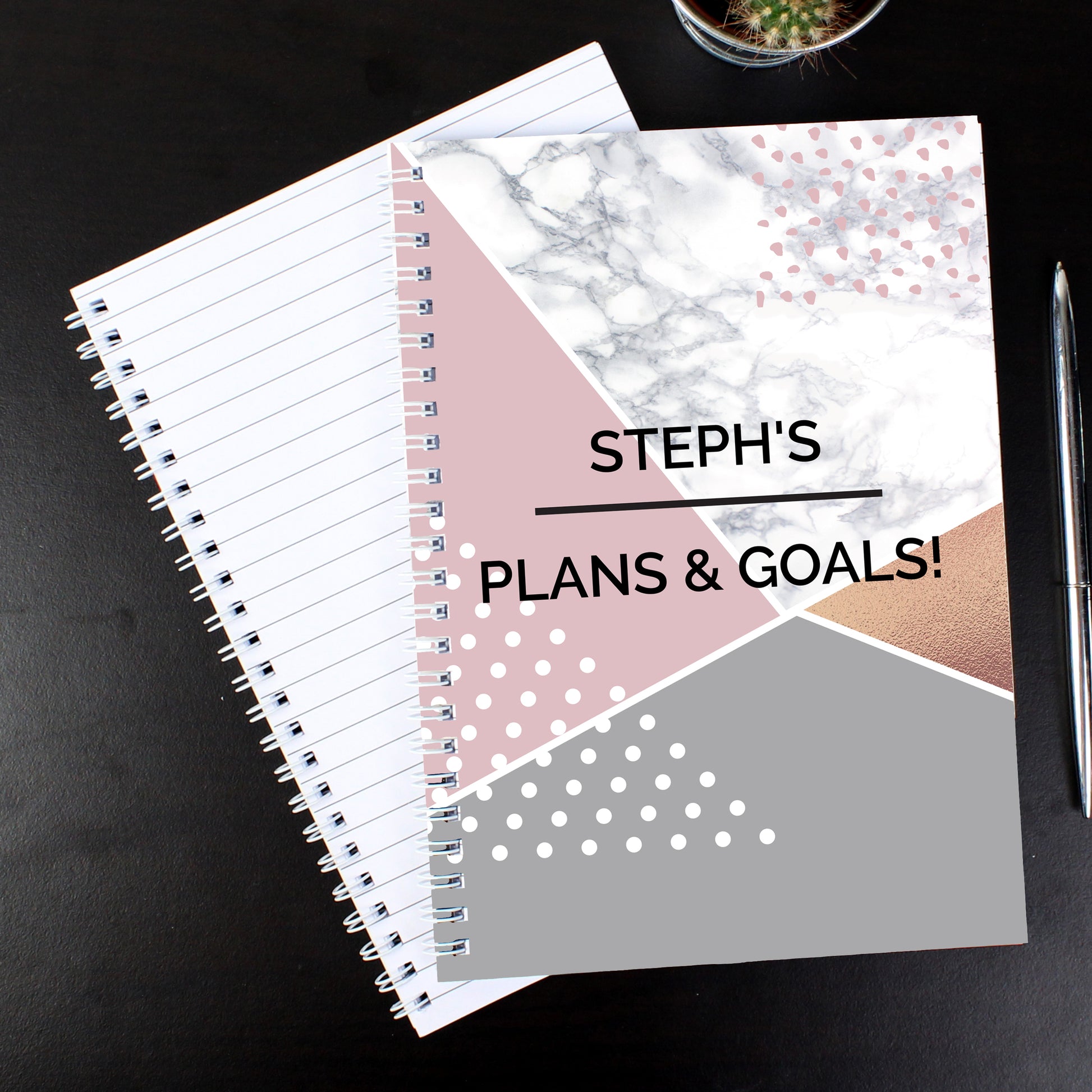 Personalised Geometric A5 Notebook - image 6