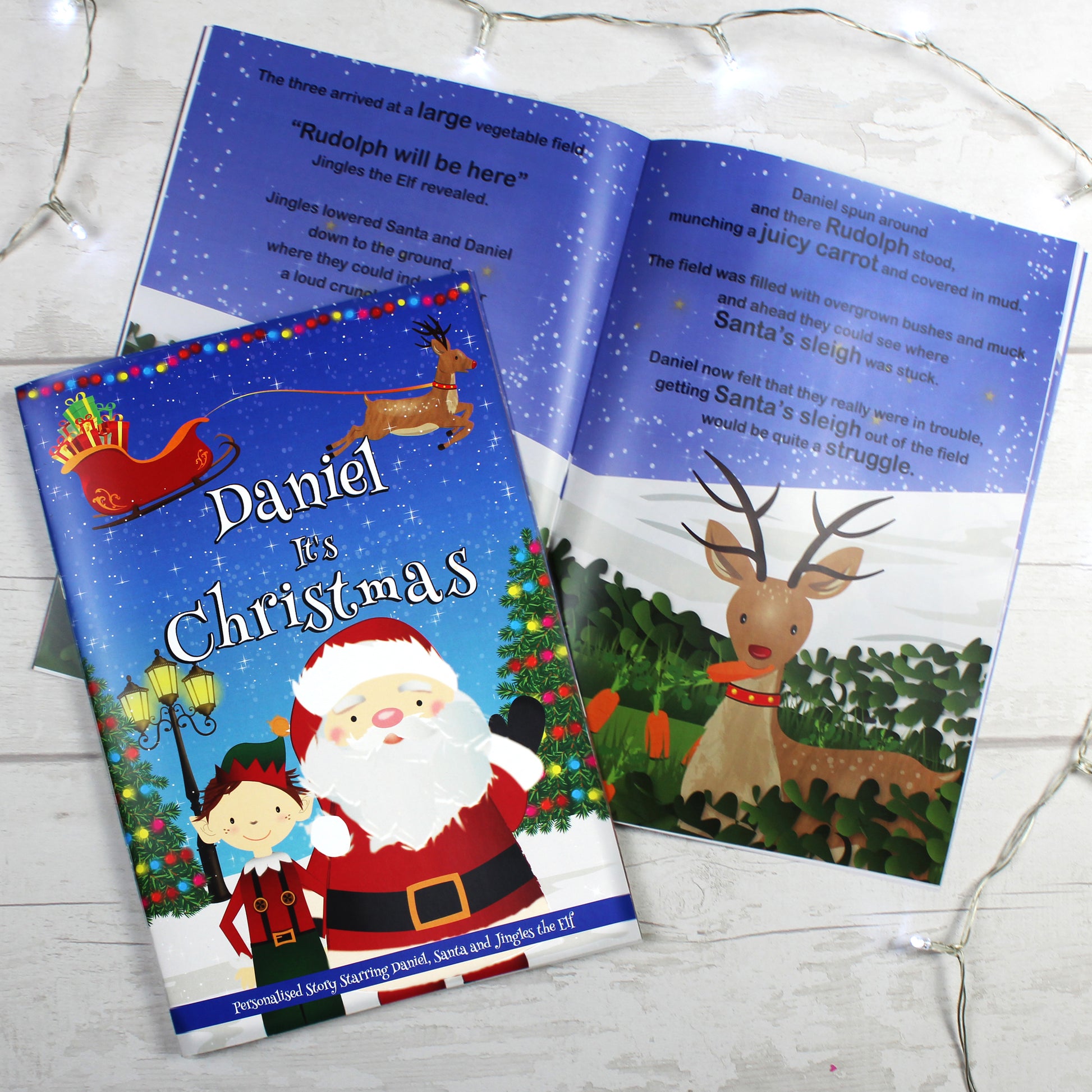 Personalised Boys ""It's Christmas"" Story Book, Featuring Santa and his Elf Jingles from Heartfelt Gifts