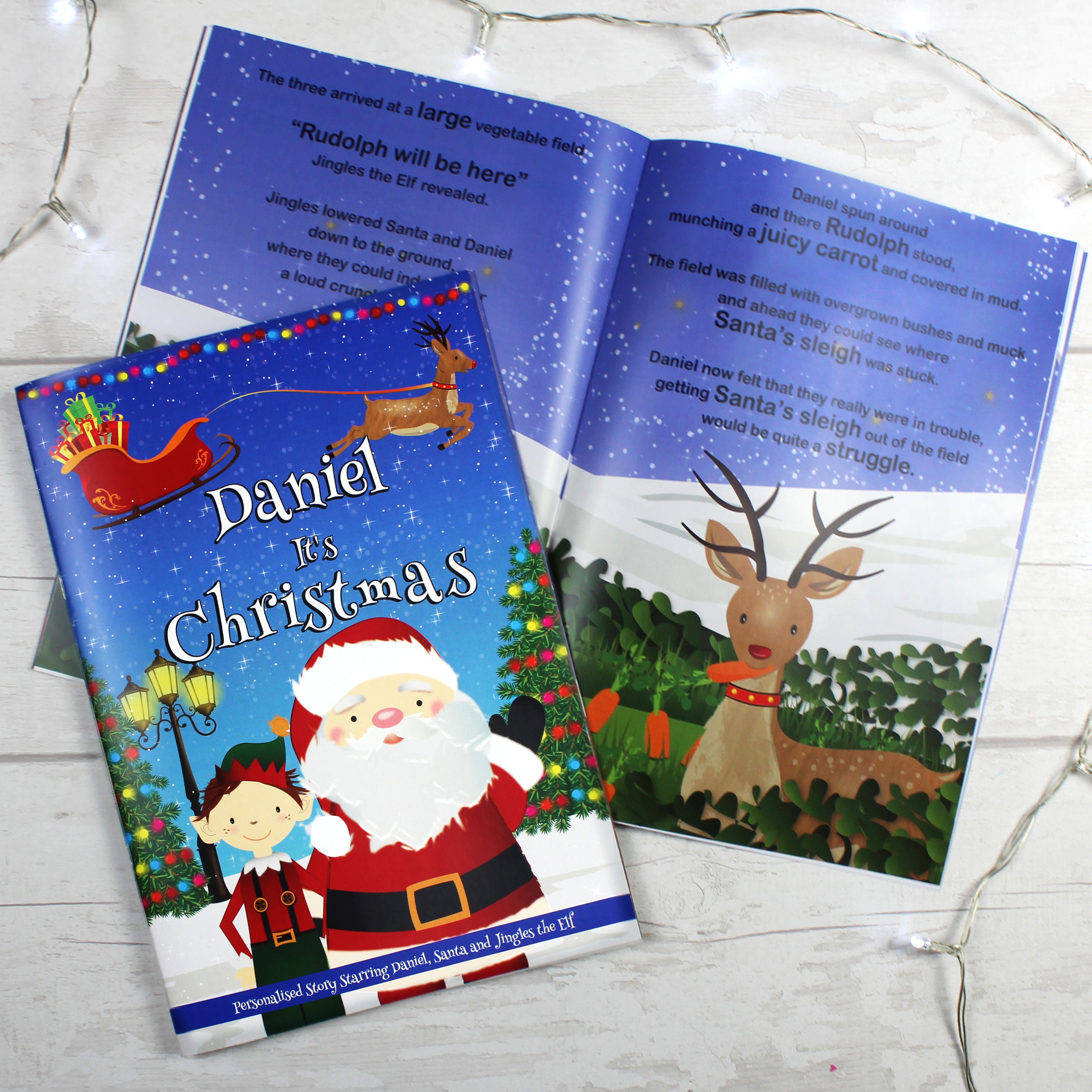 Personalised Boys ""It's Christmas"" Story Book, Featuring Santa and his Elf Jingles from Heartfelt Gifts