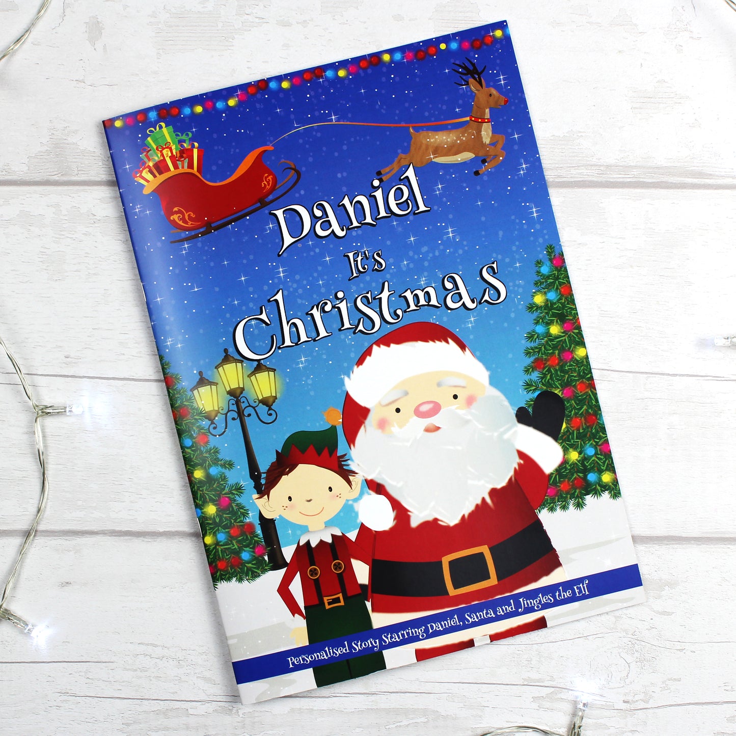 Personalised Boys ""It's Christmas"" Story Book, Featuring Santa and his Elf Jingles - image 3