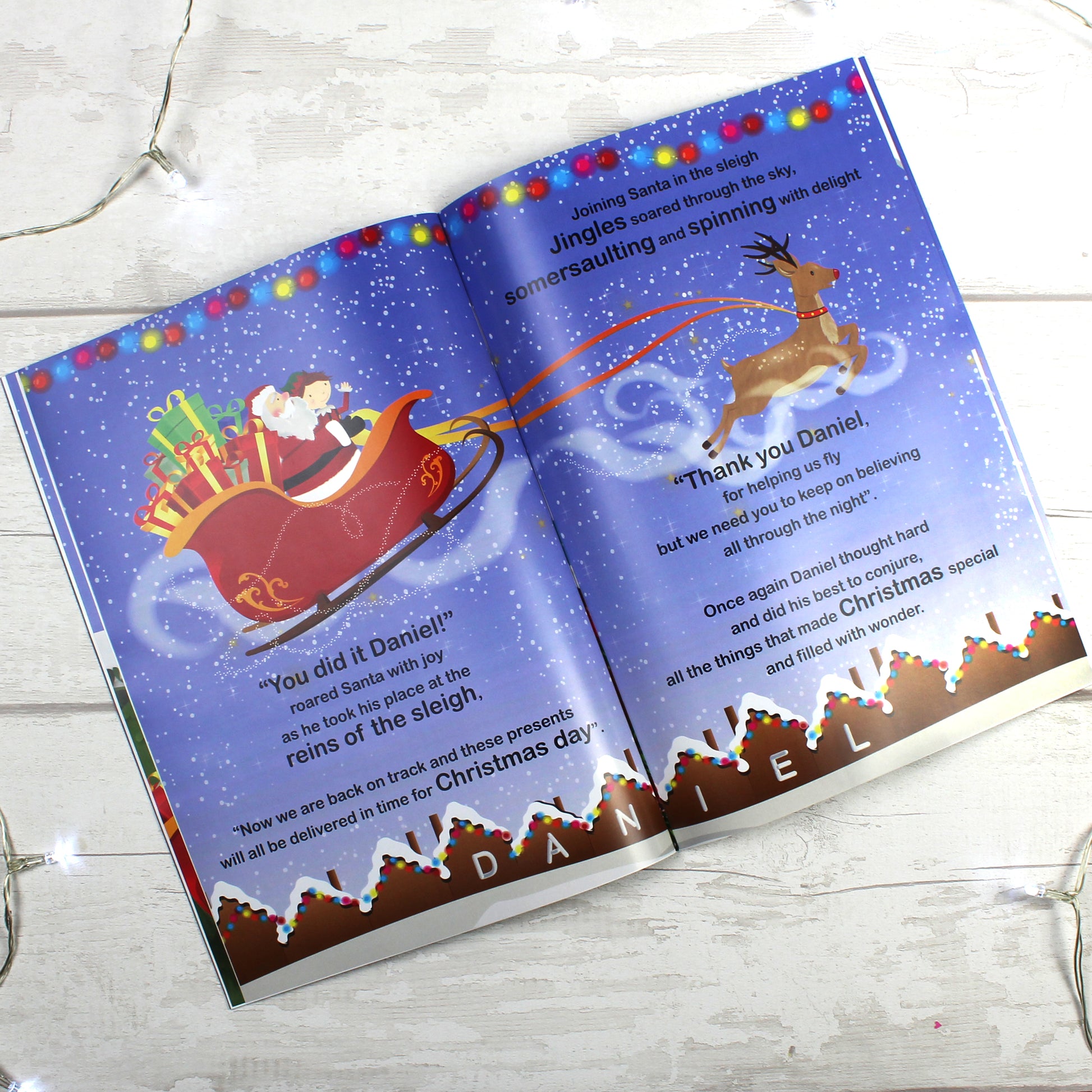 Personalised Boys ""It's Christmas"" Story Book, Featuring Santa and his Elf Jingles - image 5