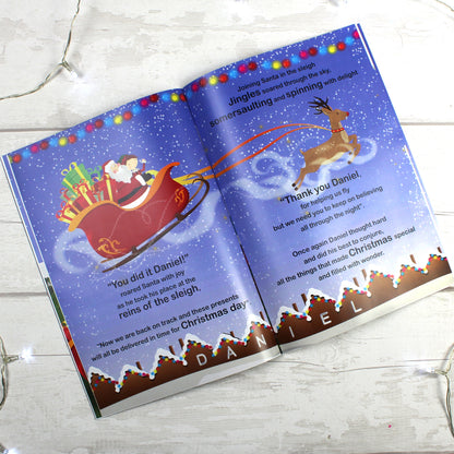 Personalised Boys ""It's Christmas"" Story Book, Featuring Santa and his Elf Jingles - image 5