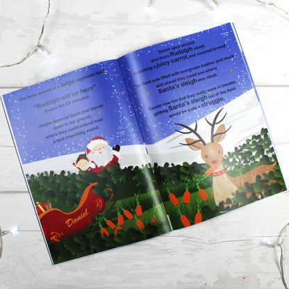 Personalised Boys ""It's Christmas"" Story Book, Featuring Santa and his Elf Jingles - image 6