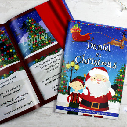 Personalised Boys ""It's Christmas"" Story Book, Featuring Santa and his Elf Jingles - image 7