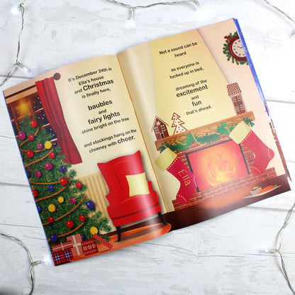 Personalised Girls ""It's Christmas"" Story Book, Featuring Santa and his Elf Twinkles - image 4