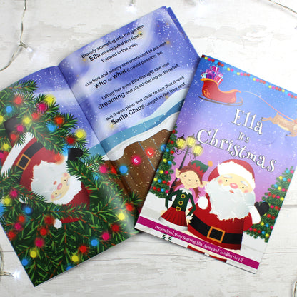 Personalised Girls ""It's Christmas"" Story Book, Featuring Santa and his Elf Twinkles - image 7