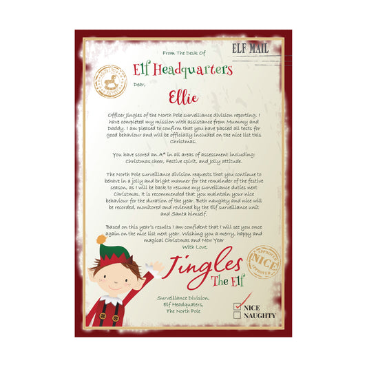 Personalised Elf Surveillance Christmas Letter - image 2
