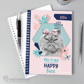 Personalised Rachael Hale 'Happy Face' Cat A5 Notebook from Heartfelt Gifts