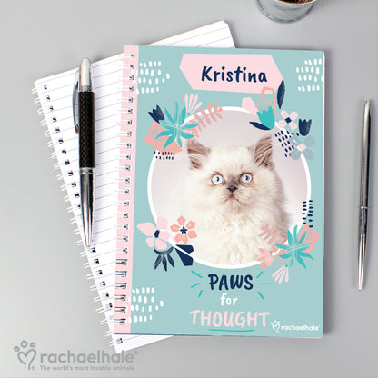 Personalised Rachael Hale 'Paws for Thought' Cat A5 Notebook - image 3