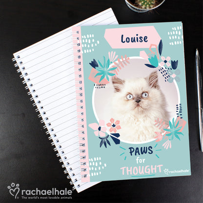Personalised Rachael Hale 'Paws for Thought' Cat A5 Notebook - image 5