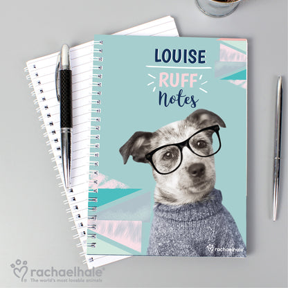 Personalised Rachael Hale 'Ruff Notes' Dog A5 Notebook from Heartfelt Gifts