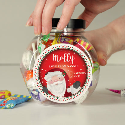 Personalised Santa Christmas Sweet Jar - image 3