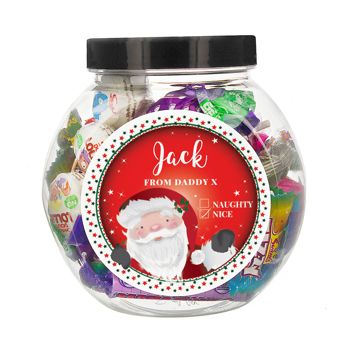 Personalised Santa Christmas Sweet Jar - image 4