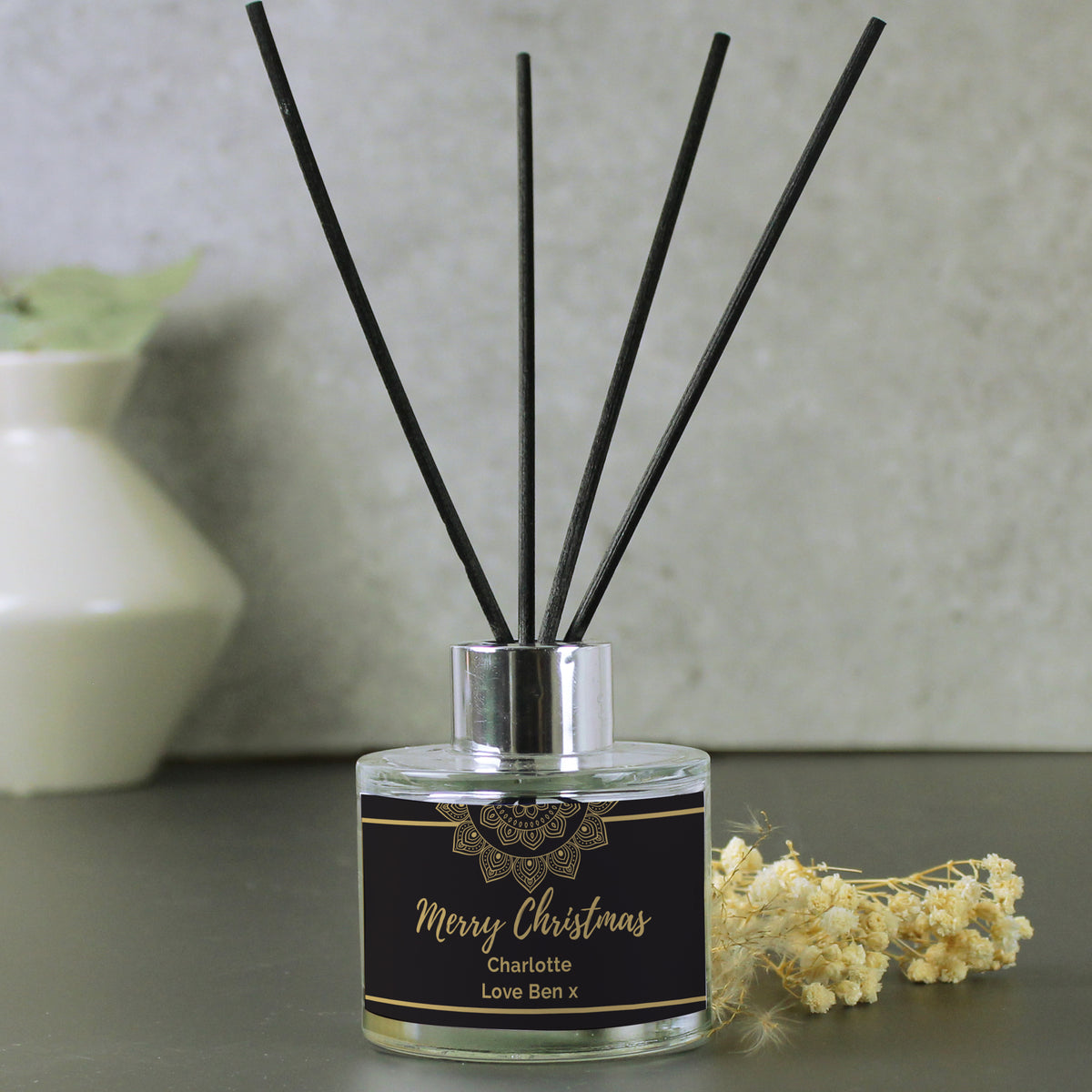 Personalised Gold Mandala Reed Diffuser from Heartfelt Gifts