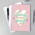 Personalised Floral Heart A5 Notebook from Heartfelt Gifts
