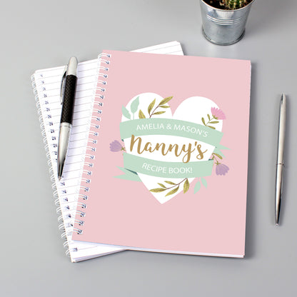 Personalised Floral Heart A5 Notebook - image 4