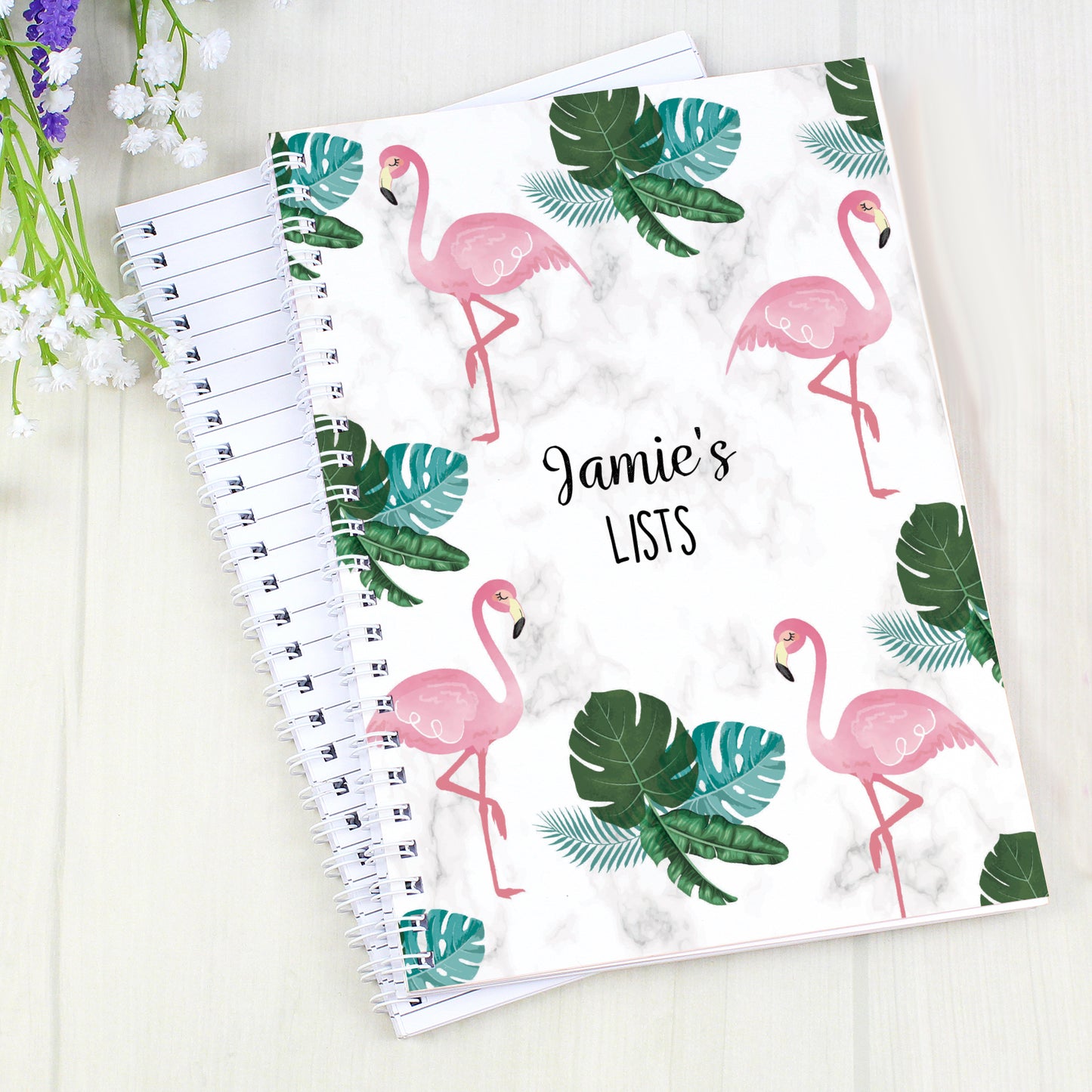 Personalised Flamingo A5 Notebook - image 4