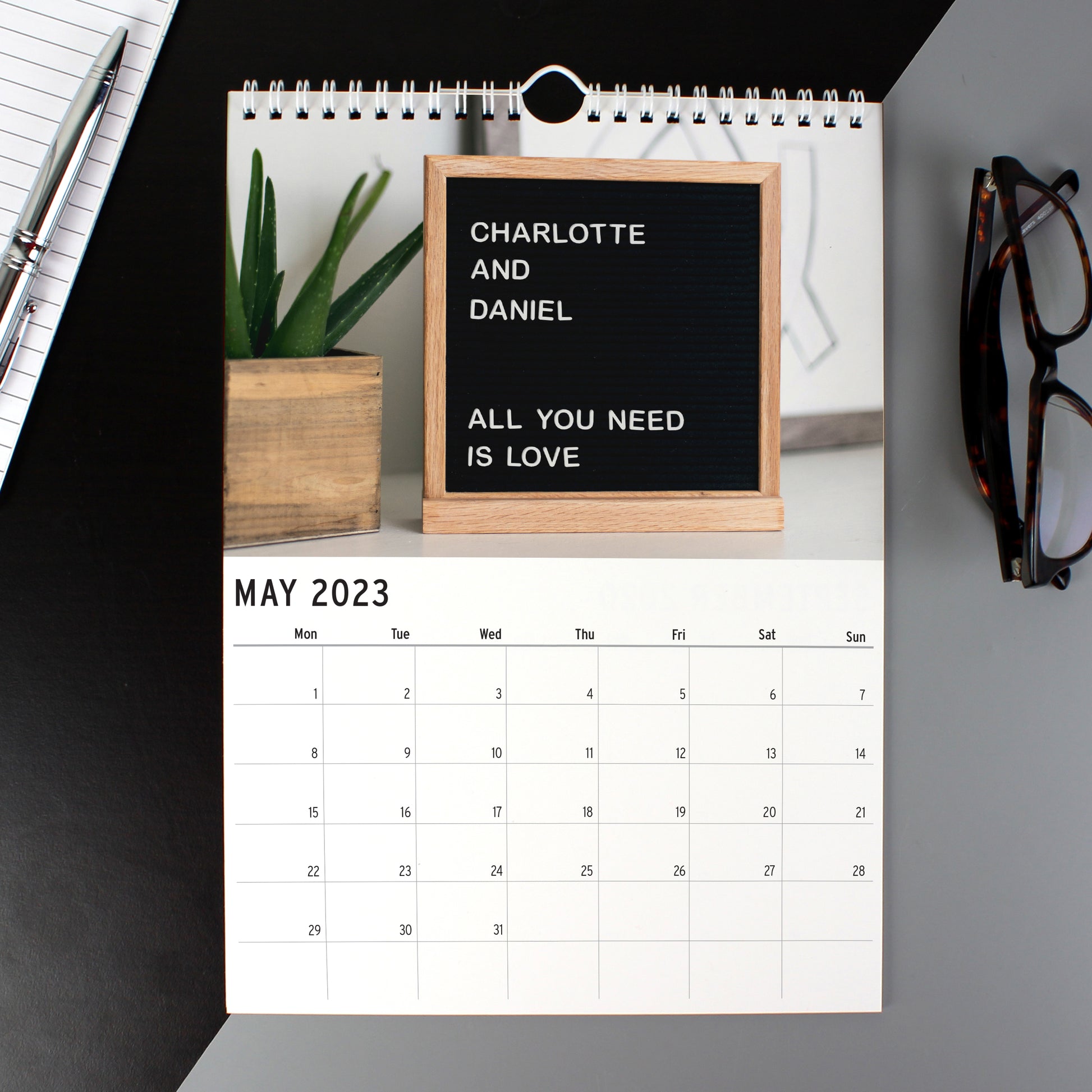 Personalised A4 Couple You And Me Calendar - image 3